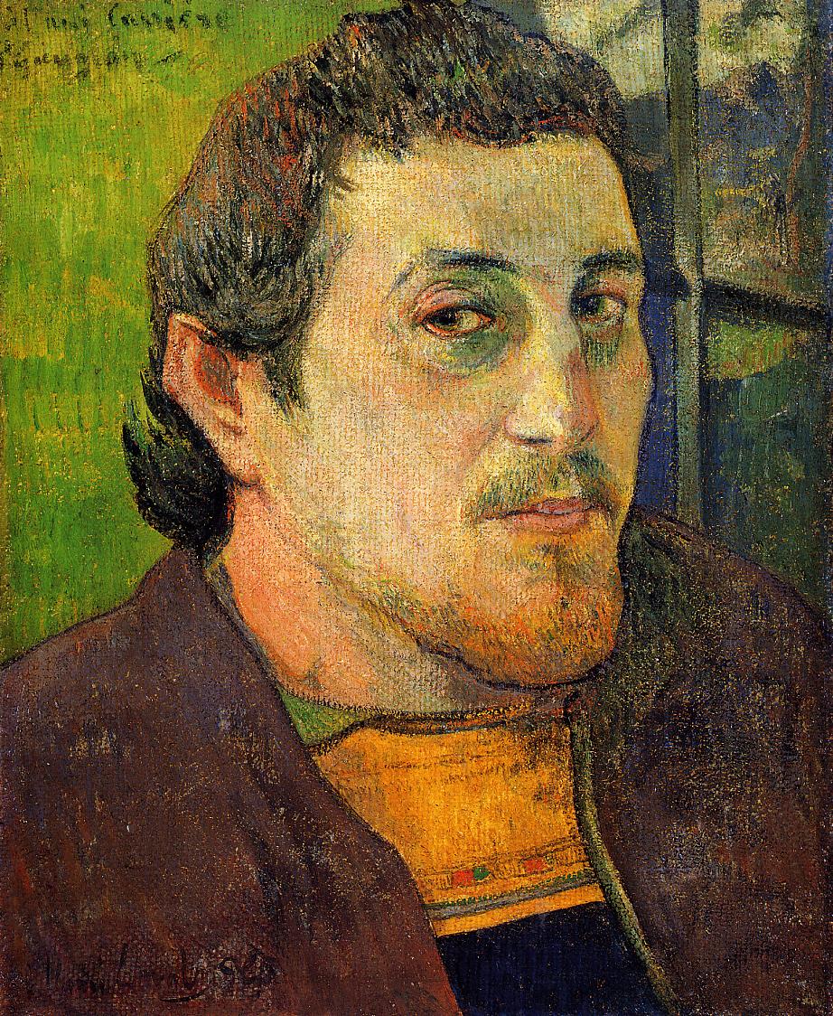 Self portrait at Lezaven. Self-Portrait Dedicated to Carrière 1888